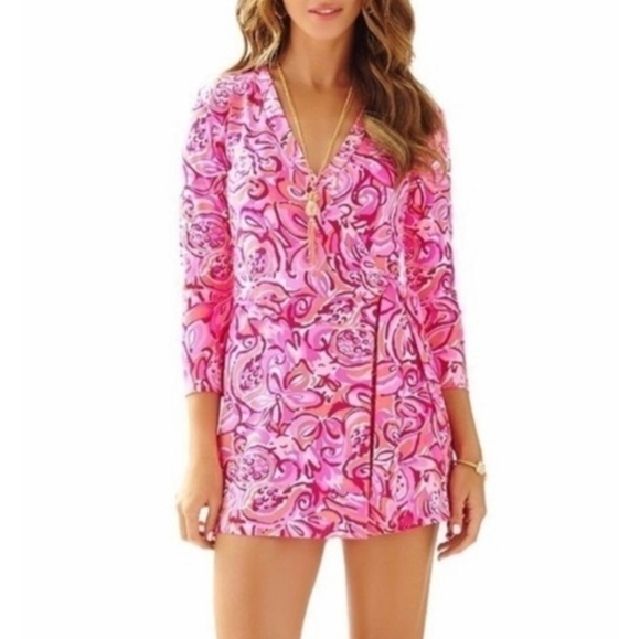 Lilly Pulitzer Karlie Side Wrap Romper - Picture 1 of 8